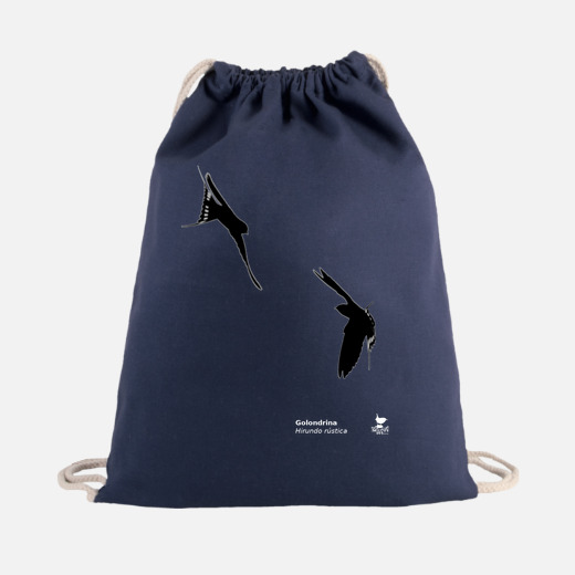 mochila-bolsa azul golondrinas